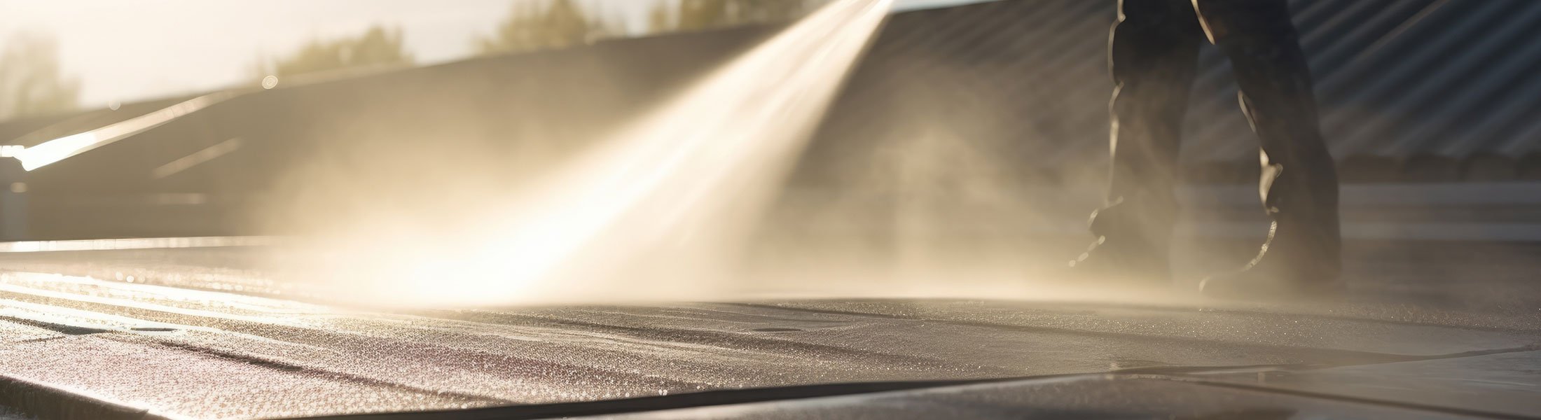 image of pressure washing on a surface.