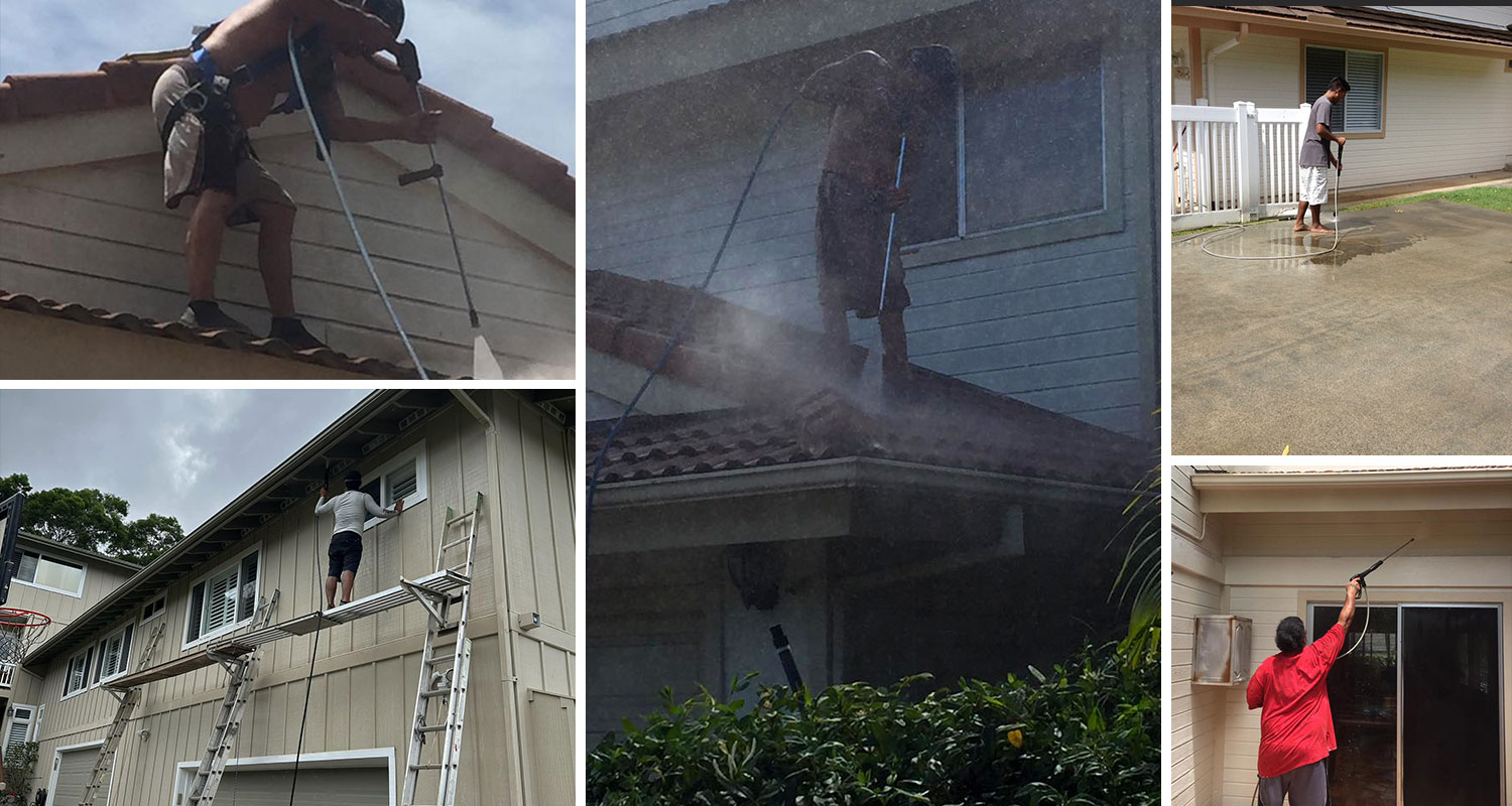 images of pressure washing completed by RGL Handyman Service, LLC