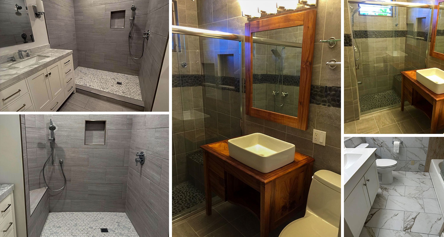 images of bathroom renovation work completed by RGL Handyman Service, LLC
